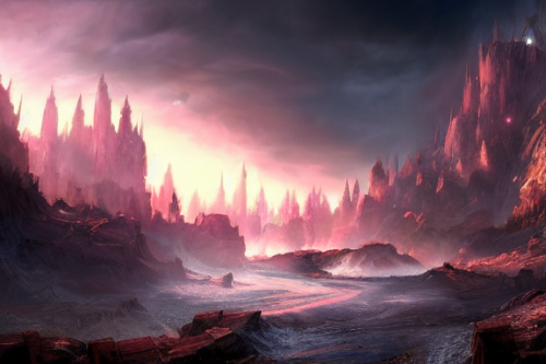 Trending splash art highly detailed bright mood mixed media concept art:0.5 intricate detailed wonderous landscape 4k volumetric lighting dramatic lighting award-winning:0.5 [text logo]