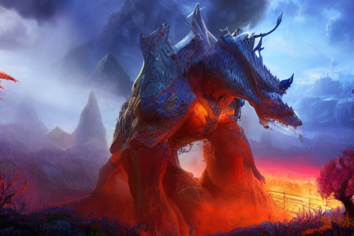 Trending splash art highly detailed bright mood mixed media concept art:0.5 intricate detailed wonderous landscape 4k volumetric lighting dramatic lighting award-winning:0.5 [text logo]