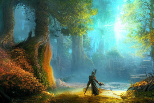 Trending splash art highly detailed bright mood mixed media concept art:0.5 intricate detailed wonderous landscape 4k volumetric lighting dramatic lighting award-winning:0.5 [text logo]