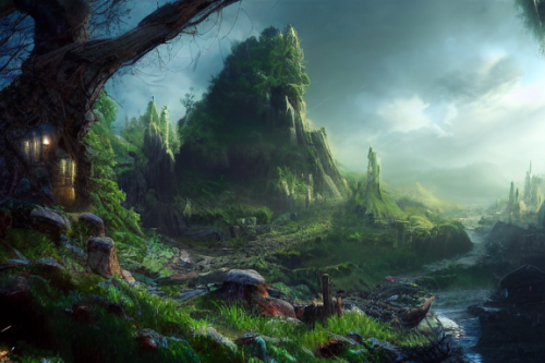 Trending splash art highly detailed bright mood mixed media concept art:0.5 intricate detailed wonderous landscape 4k volumetric lighting dramatic lighting award-winning:0.5 [text logo]