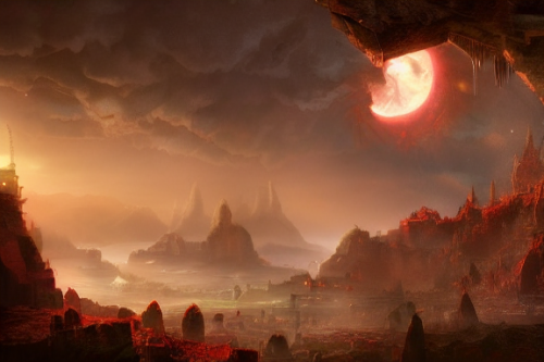 Trending splash art highly detailed bright mood mixed media concept art:0.5 intricate detailed wonderous landscape 4k volumetric lighting dramatic lighting award-winning:0.5 [text logo]