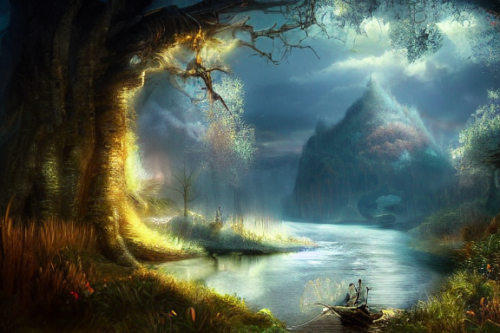 Trending splash art highly detailed bright mood mixed media concept art:0.5 intricate detailed wonderous landscape 4k volumetric lighting dramatic lighting award-winning:0.5 [text logo]