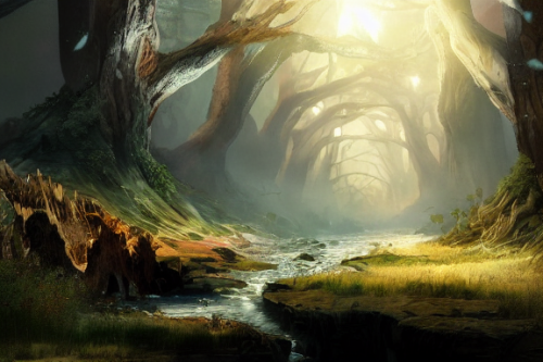 Trending splash art highly detailed bright mood mixed media concept art:0.5 intricate detailed wonderous landscape 4k volumetric lighting dramatic lighting award-winning:0.5 [text logo]