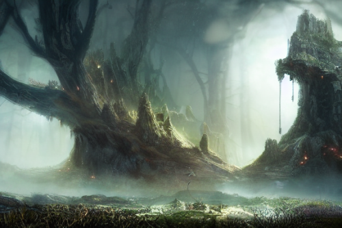 Trending splash art highly detailed bright mood mixed media concept art:0.5 intricate detailed wonderous landscape 4k volumetric lighting dramatic lighting award-winning:0.5 [text logo]