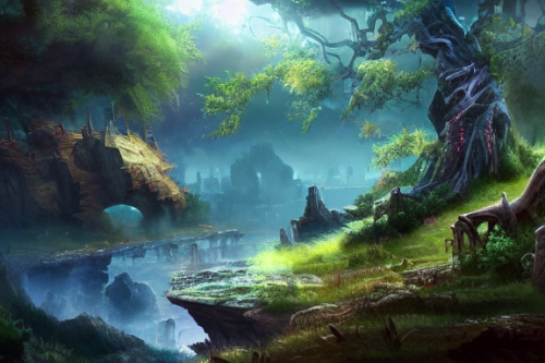 Trending splash art highly detailed bright mood mixed media concept art:0.5 intricate detailed wonderous landscape 4k volumetric lighting dramatic lighting award-winning:0.5 [text logo]