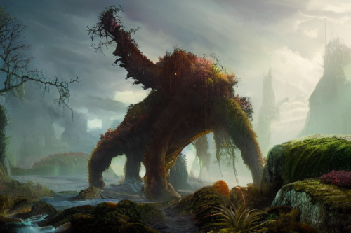 Trending splash art highly detailed bright mood mixed media concept art:0.5 intricate detailed wonderous landscape 4k volumetric lighting dramatic lighting award-winning:0.5 [text logo]