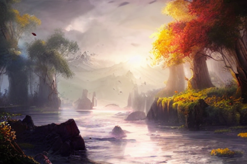 Trending splash art highly detailed bright mood mixed media concept art:0.5 intricate detailed wonderous landscape 4k volumetric lighting dramatic lighting award-winning:0.5 [text logo]