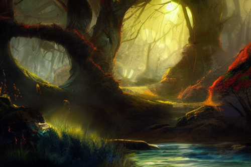 Trending splash art highly detailed bright mood mixed media concept art:0.5 intricate detailed wonderous landscape 4k volumetric lighting dramatic lighting award-winning:0.5 [text logo]