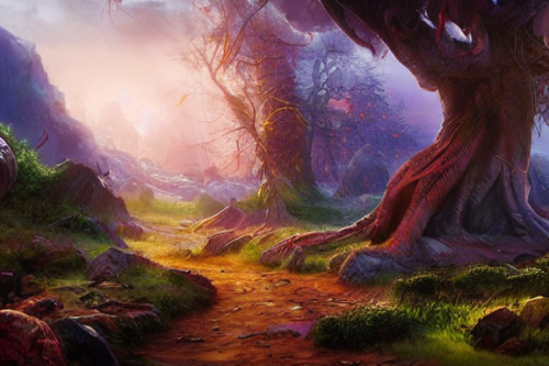 Trending splash art highly detailed bright mood mixed media concept art:0.5 intricate detailed wonderous landscape 4k volumetric lighting dramatic lighting award-winning:0.5 [text logo]