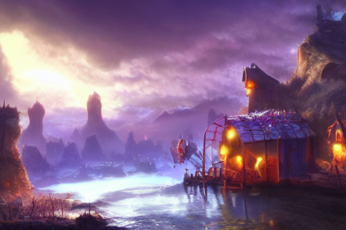 Trending splash art highly detailed bright mood mixed media concept art:0.5 intricate detailed wonderous landscape 4k volumetric lighting dramatic lighting award-winning:0.5 [text logo]