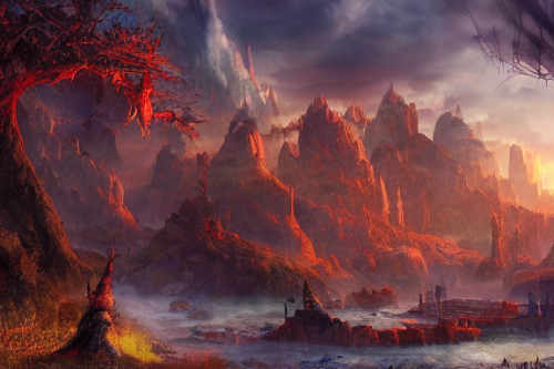 Trending splash art highly detailed bright mood mixed media concept art:0.5 intricate detailed wonderous landscape 4k volumetric lighting dramatic lighting award-winning:0.5 [text logo]