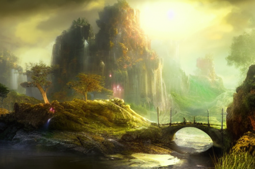 Trending splash art highly detailed bright mood mixed media concept art:0.5 intricate detailed wonderous landscape 4k volumetric lighting dramatic lighting award-winning:0.5 [text logo]