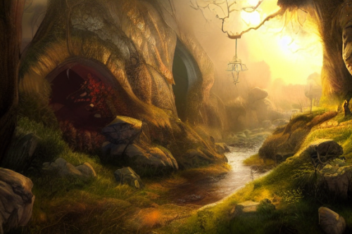 Trending splash art highly detailed bright mood mixed media concept art:0.5 intricate detailed wonderous landscape 4k volumetric lighting dramatic lighting award-winning:0.5 [text logo]