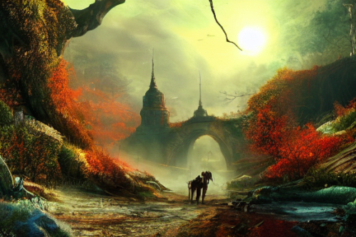 Trending splash art highly detailed bright mood mixed media concept art:0.5 intricate detailed wonderous landscape 4k volumetric lighting dramatic lighting award-winning:0.5 [text logo]