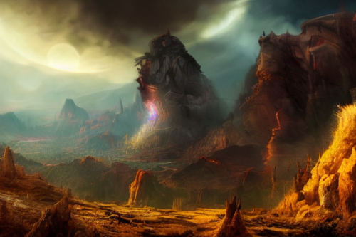 Trending splash art highly detailed bright mood mixed media concept art:0.5 intricate detailed wonderous landscape 4k volumetric lighting dramatic lighting award-winning:0.5 [text logo]