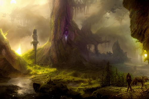 Trending splash art highly detailed bright mood mixed media concept art:0.5 intricate detailed wonderous landscape 4k volumetric lighting dramatic lighting award-winning:0.5 [text logo]