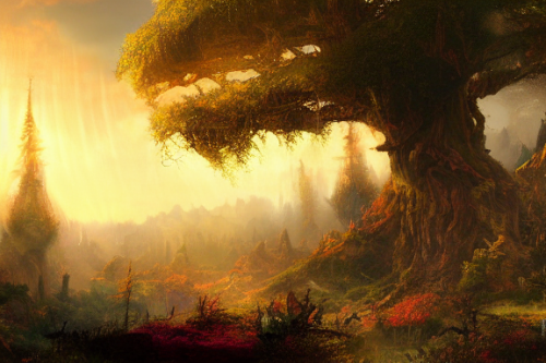 Trending splash art highly detailed bright mood mixed media concept art:0.5 intricate detailed wonderous landscape 4k volumetric lighting dramatic lighting award-winning:0.5 [text logo]