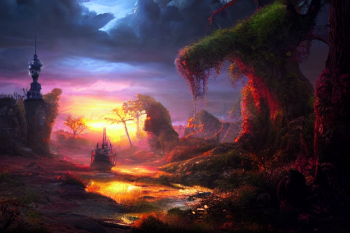 Trending splash art highly detailed bright mood mixed media concept art:0.5 intricate detailed wonderous landscape 4k volumetric lighting dramatic lighting award-winning:0.5 [text logo]