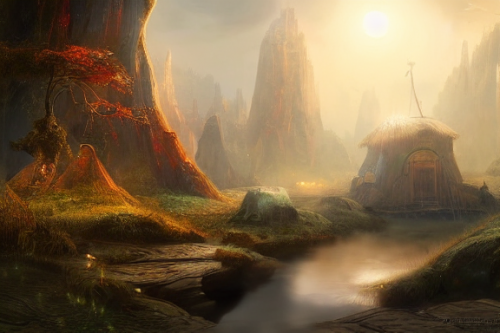 Trending splash art highly detailed bright mood mixed media concept art:0.5 intricate detailed wonderous landscape 4k volumetric lighting dramatic lighting award-winning:0.5 [text logo]