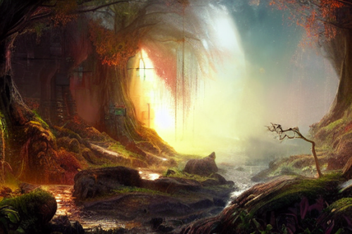 Trending splash art highly detailed bright mood mixed media concept art:0.5 intricate detailed wonderous landscape 4k volumetric lighting dramatic lighting award-winning:0.5 [text logo]