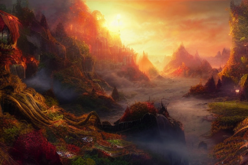 Trending splash art highly detailed bright mood mixed media concept art:0.5 intricate detailed wonderous landscape 4k volumetric lighting dramatic lighting award-winning:0.5 [text logo]