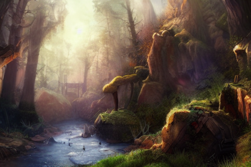 Trending splash art highly detailed bright mood mixed media concept art:0.5 intricate detailed wonderous landscape 4k volumetric lighting dramatic lighting award-winning:0.5 [text logo]