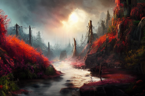 Trending splash art highly detailed bright mood mixed media concept art:0.5 intricate detailed wonderous landscape 4k volumetric lighting dramatic lighting award-winning:0.5 [text logo]