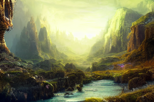 Trending splash art highly detailed bright mood mixed media concept art:0.5 intricate detailed wonderous landscape 4k volumetric lighting dramatic lighting award-winning:0.5 [text logo]