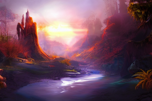 Trending splash art highly detailed bright mood mixed media concept art:0.5 intricate detailed wonderous landscape 4k volumetric lighting dramatic lighting award-winning:0.5 [text logo]