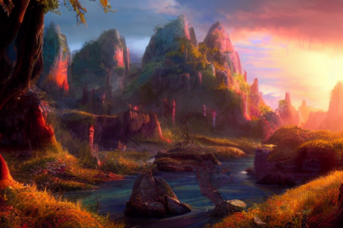 Trending splash art highly detailed bright mood mixed media concept art:0.5 intricate detailed wonderous landscape 4k volumetric lighting dramatic lighting award-winning:0.5 [text logo]