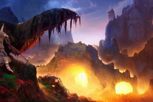 Trending splash art highly detailed bright mood mixed media concept art:0.5 intricate detailed wonderous landscape 4k volumetric lighting dramatic lighting award-winning:0.5 [text logo]