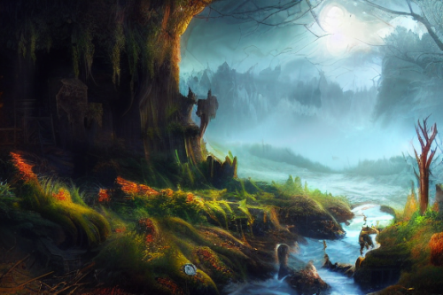 Trending splash art highly detailed bright mood mixed media concept art:0.5 intricate detailed wonderous landscape 4k volumetric lighting dramatic lighting award-winning:0.5 [text logo]