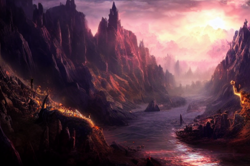 Trending splash art highly detailed bright mood mixed media concept art:0.5 intricate detailed wonderous landscape 4k volumetric lighting dramatic lighting award-winning:0.5 [text logo]