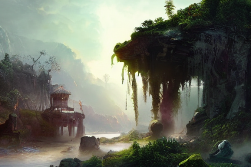 Trending splash art highly detailed bright mood mixed media concept art:0.5 intricate detailed wonderous landscape 4k volumetric lighting dramatic lighting award-winning:0.5 [text logo]