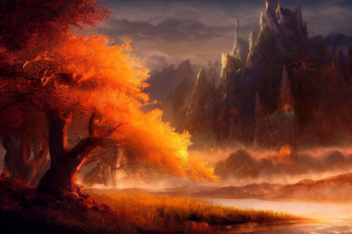 Trending splash art highly detailed bright mood mixed media concept art:0.5 intricate detailed wonderous landscape 4k volumetric lighting dramatic lighting award-winning:0.5 [text logo]