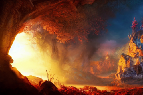 Trending splash art highly detailed bright mood mixed media concept art:0.5 intricate detailed wonderous landscape 4k volumetric lighting dramatic lighting award-winning:0.5 [text logo]