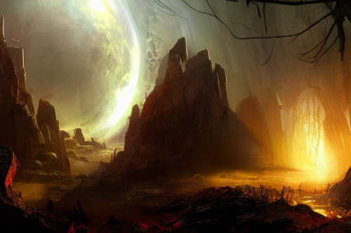 Trending splash art highly detailed bright mood mixed media concept art:0.5 intricate detailed wonderous landscape 4k volumetric lighting dramatic lighting award-winning:0.5 [text logo]