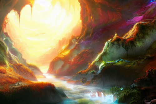 Trending splash art highly detailed bright mood mixed media concept art:0.5 intricate detailed wonderous landscape 4k volumetric lighting dramatic lighting award-winning:0.5 [text logo]