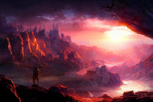 Trending splash art highly detailed bright mood mixed media concept art:0.5 intricate detailed wonderous landscape 4k volumetric lighting dramatic lighting award-winning:0.5 [text logo]