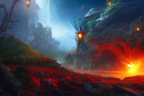 Trending splash art highly detailed bright mood mixed media concept art:0.5 intricate detailed wonderous landscape 4k volumetric lighting dramatic lighting award-winning:0.5 [text logo]