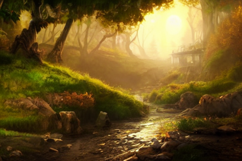 Trending splash art highly detailed bright mood mixed media concept art:0.5 intricate detailed wonderous landscape 4k volumetric lighting dramatic lighting award-winning:0.5 [text logo]