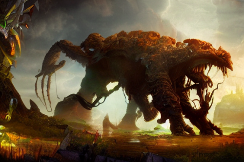 Trending splash art highly detailed bright mood mixed media concept art:0.5 intricate detailed wonderous landscape 4k volumetric lighting dramatic lighting award-winning:0.5 [text logo]