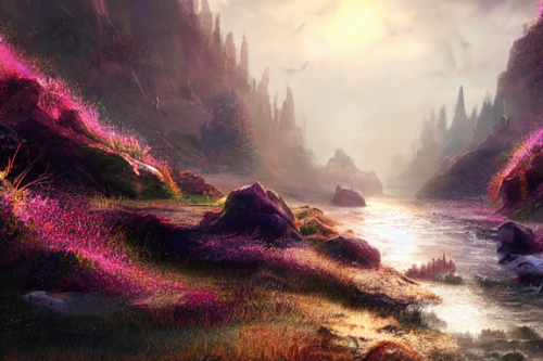 Trending splash art highly detailed bright mood mixed media concept art:0.5 intricate detailed wonderous landscape 4k volumetric lighting dramatic lighting award-winning:0.5 [text logo]