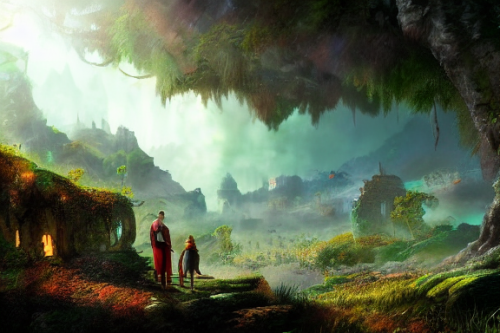 Trending splash art highly detailed bright mood mixed media concept art:0.5 intricate detailed wonderous landscape 4k volumetric lighting dramatic lighting award-winning:0.5 [text logo]