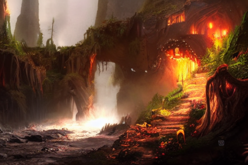 Trending splash art highly detailed bright mood mixed media concept art:0.5 intricate detailed wonderous landscape 4k volumetric lighting dramatic lighting award-winning:0.5 [text logo]