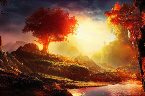 Trending splash art highly detailed bright mood mixed media concept art:0.5 intricate detailed wonderous landscape 4k volumetric lighting dramatic lighting award-winning:0.5 [text logo]