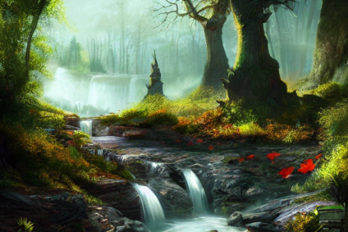 Trending splash art highly detailed bright mood mixed media concept art:0.5 intricate detailed wonderous landscape 4k volumetric lighting dramatic lighting award-winning:0.5 [text logo]