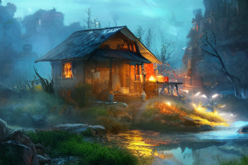 Trending splash art highly detailed bright mood mixed media concept art:0.5 intricate detailed wonderous landscape 4k volumetric lighting dramatic lighting award-winning:0.5 [text logo]