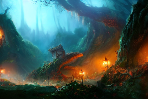 Trending splash art highly detailed bright mood mixed media concept art:0.5 intricate detailed wonderous landscape 4k volumetric lighting dramatic lighting award-winning:0.5 [text logo]