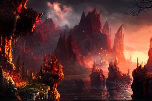 Trending splash art highly detailed bright mood mixed media concept art:0.5 intricate detailed wonderous landscape 4k volumetric lighting dramatic lighting award-winning:0.5 [text logo]